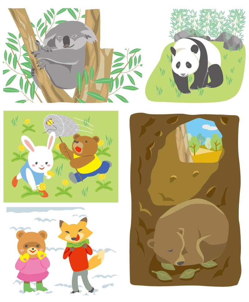 公文式　幼児国語教材イラスト_動物_サムネ用（2022-5）